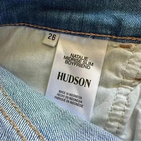 Hudson Natalie Midrise Slim Boyfriend Jeans Sz 26 - Picture 11 of 13